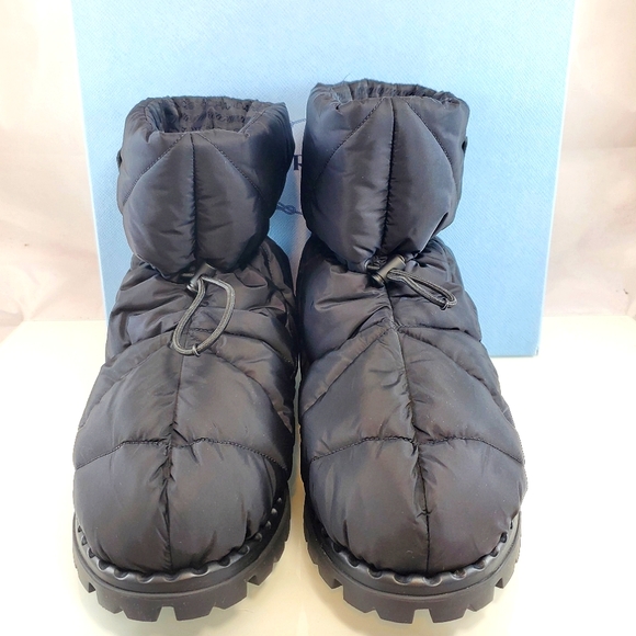 NWT$1,120 PRADA Blow 19 Quilted Nylon Drawstring Winter Snow Bootie Boot Sz 39.5 - Picture 10 of 16